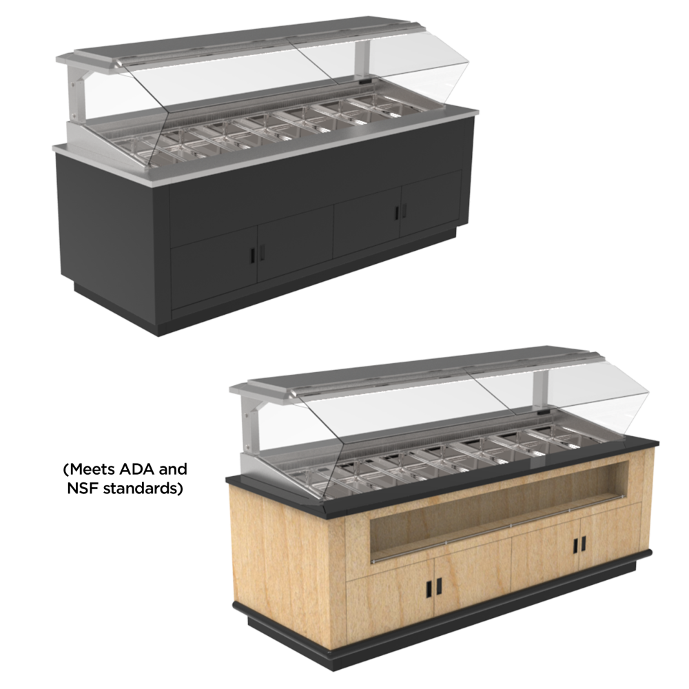 Refrigerated Food Bar - Single Sided Self-Service Air Over